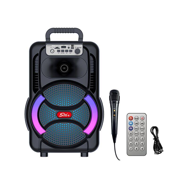 ZQS8166 best 2400MAH battery capacity 20W power 8 inch OEM with MIC bluetooth speaker for outdoor