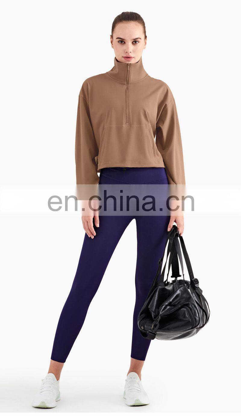 Autumn New High Standard Zipper Yoga Top Outdoor 240g Gym Jacket Casual Fitness Sports Suit