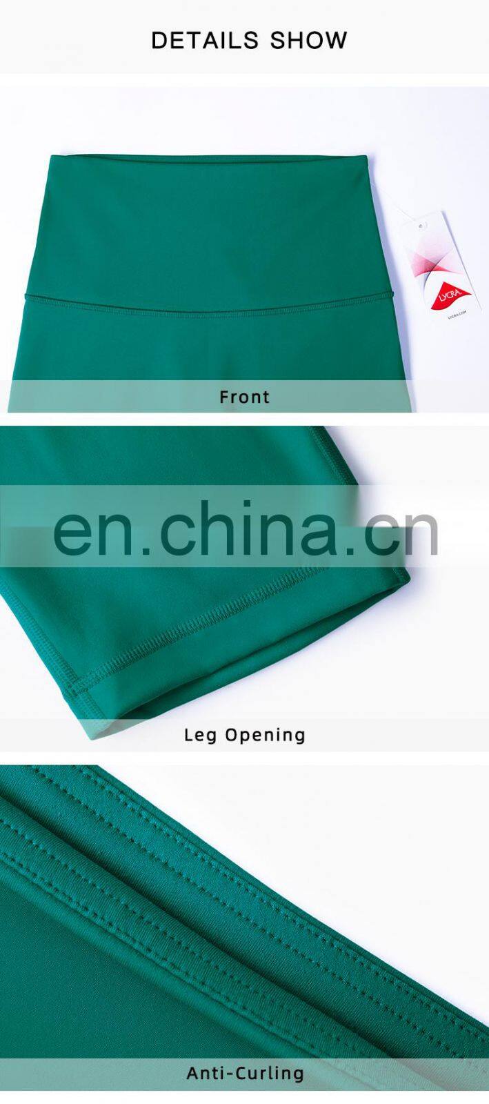 High Waisted Yoga Shorts For Women Without T Line Elastic Sport Fitness Biker Shorts