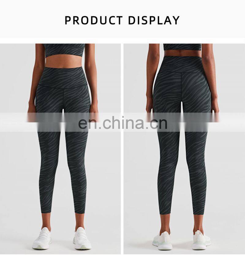 New High Waist Leggings Yoga Wear Sexy Women's Tie Dye Running Plus Size Leggings Zebra