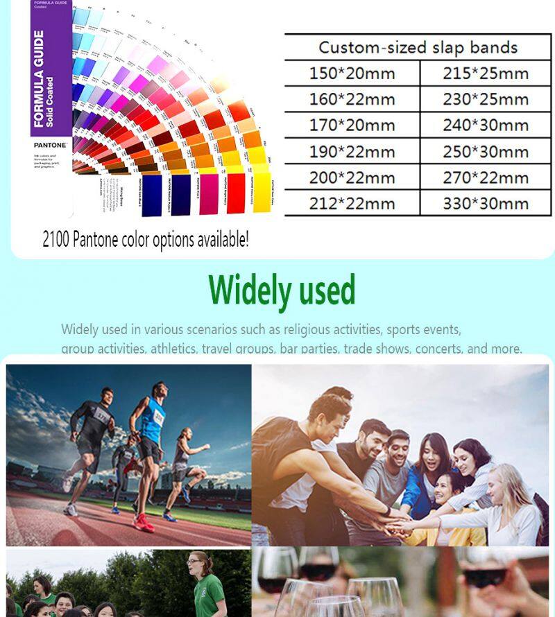 2024 Wholesale Fast Shipping Customized Christmas Digital Printed Silicone Snap Slap Wristband