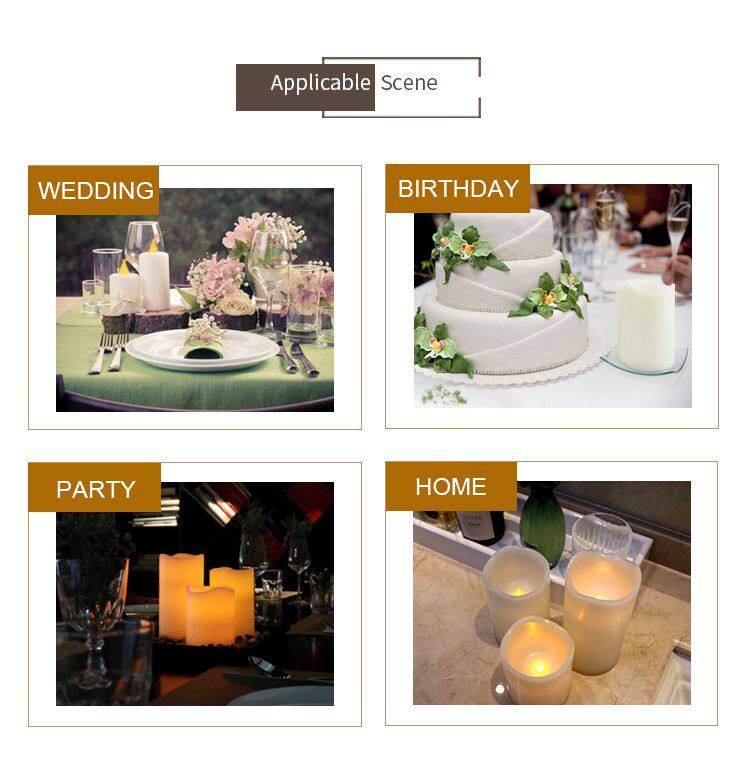 Professional Factory Supply Led Flameless Window Battery Operated Taper Candles with Gold Removable Candle Holders