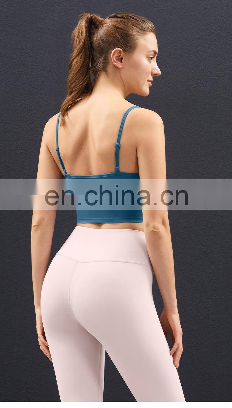 New Arrival Custom Gym Fitness Adjustable Sports Bra High Elastic Girls Tank Top
