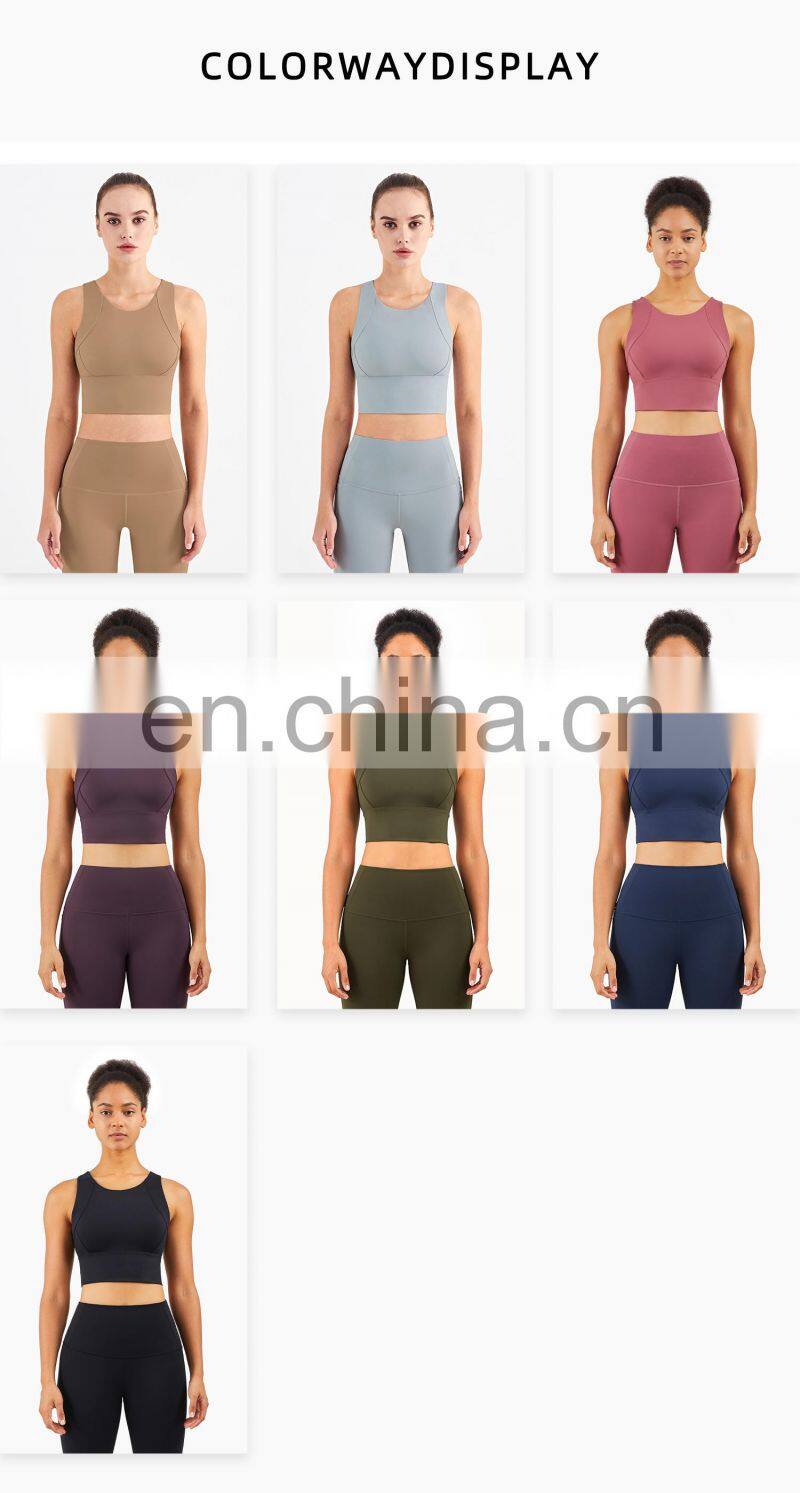Custom High Impact Workout Plus Size Yoga Bra Shockproof Supportive Women Tank Top