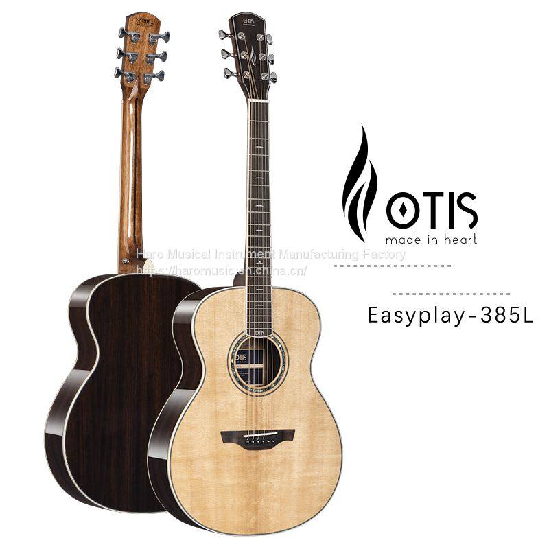 38inch Spurce Top Wulnut Backsides Flok Guitar OTIS 385L Chiang Guitar Factory