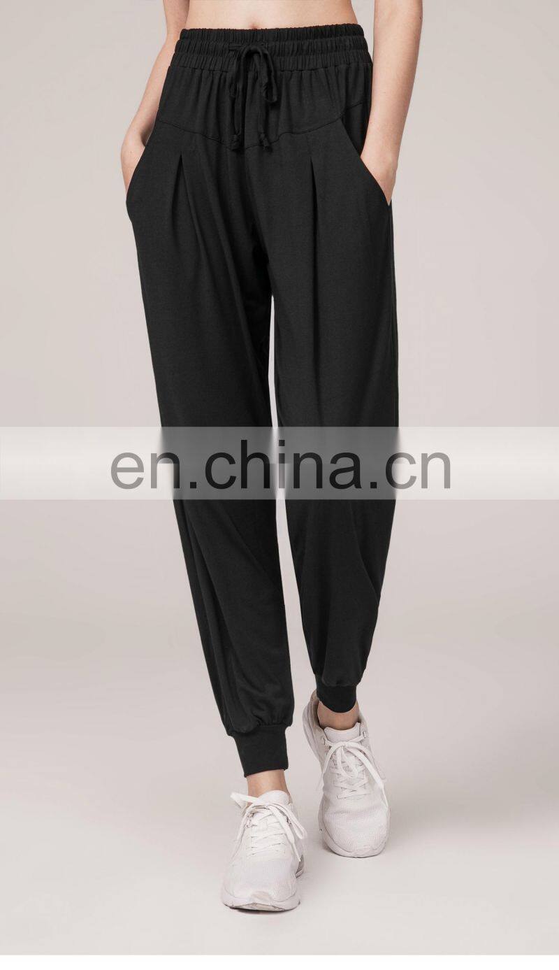 Quick-Drying Loose Cotton Women's Jogger Pants Harem Style Running Fitness Yoga Pants With Pocket