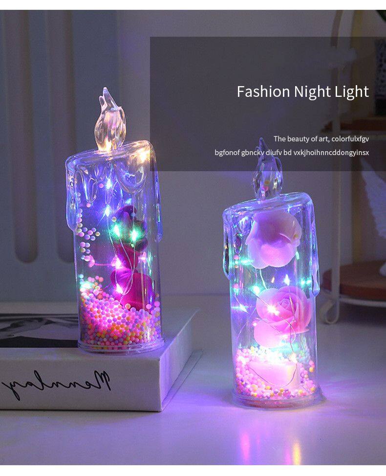 LED Electronic Candle Light Valentine's Day Creative Atmosphere Candle Light Night Light