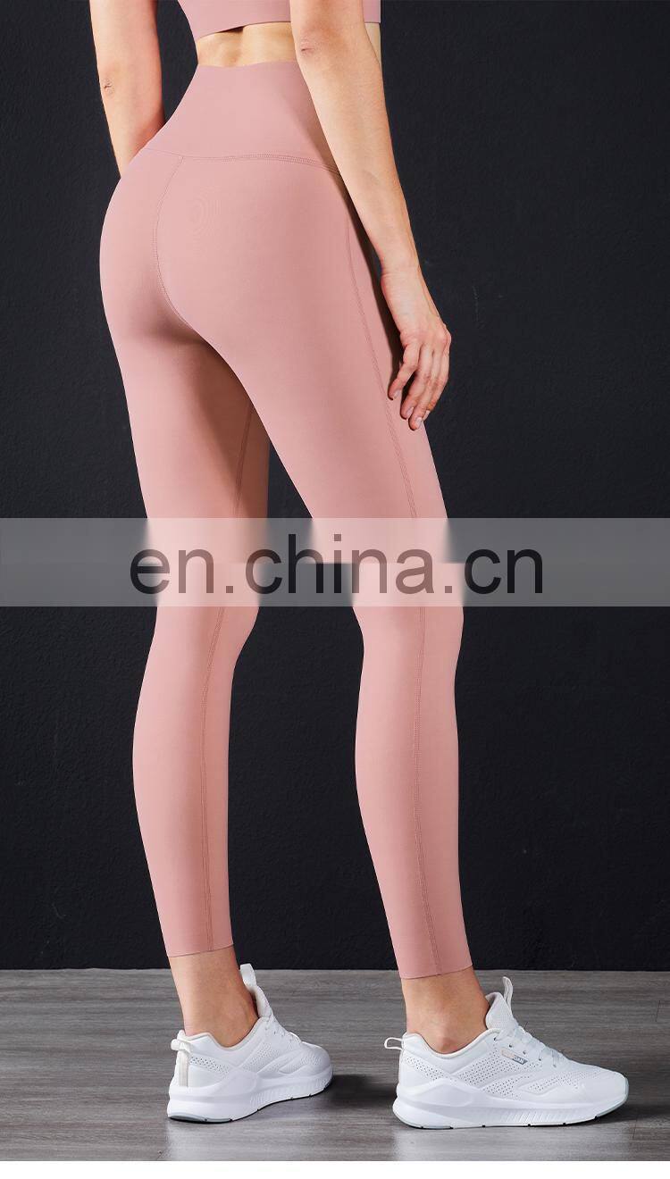 2022 Wholesale Anti Curling High Waist Yoga Pants No T Line Yoga Leggings ECO Friendly