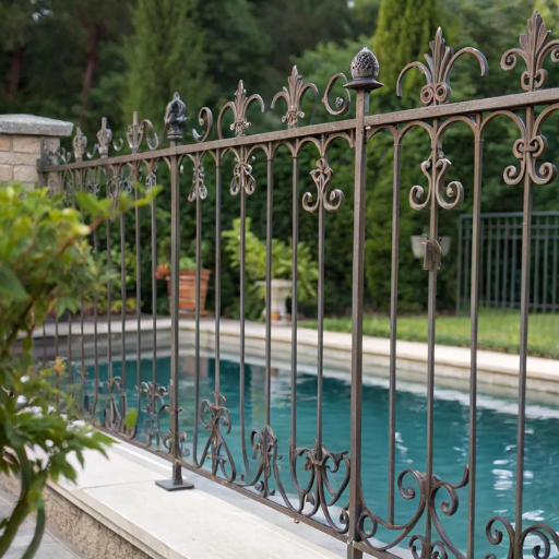 wrought iron pool fence (4)