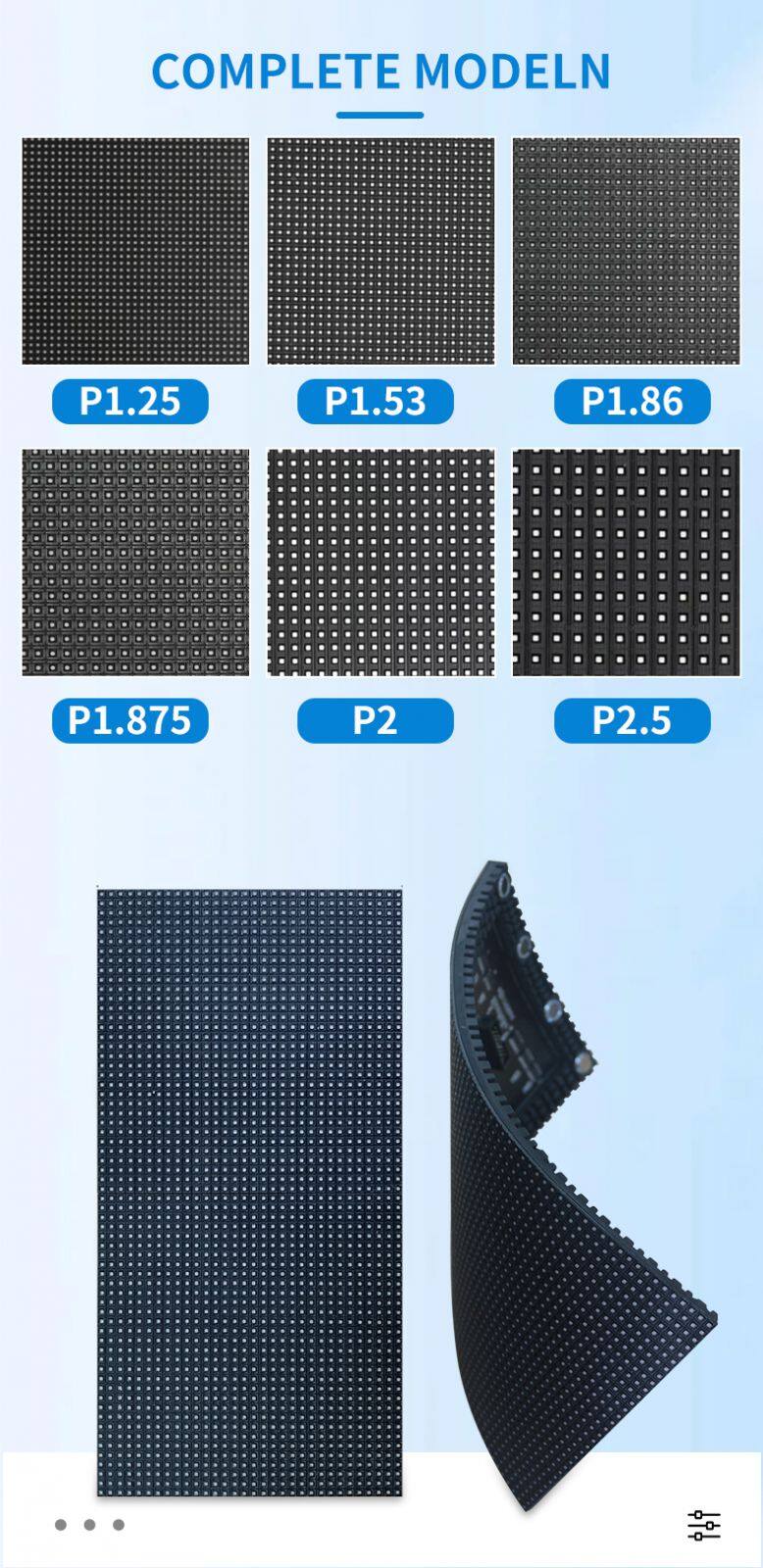 Flexible Soft Magnet Front Service P1.8 P2 P3 P4 Module for LED Display Screen Video Wall Pantalla Cylinder Panel Poster Banner