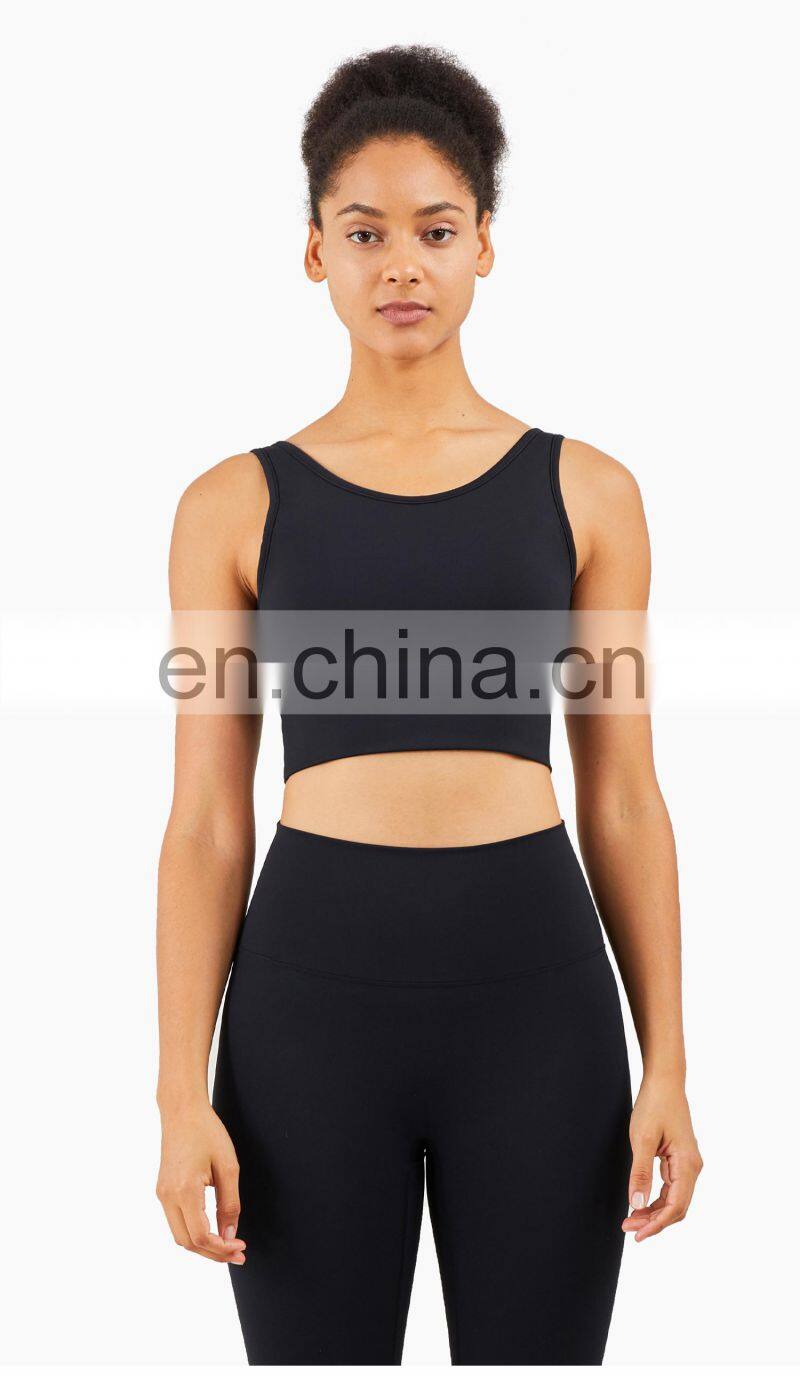 2022 New High Impact Sports Bra With Deep U Back Top Fitness Custom Logo For Women
