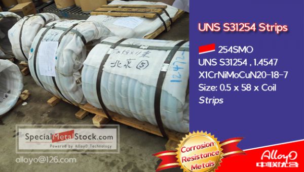 AlloyO S31254 coil of 0.5mm was used for sealing industry
