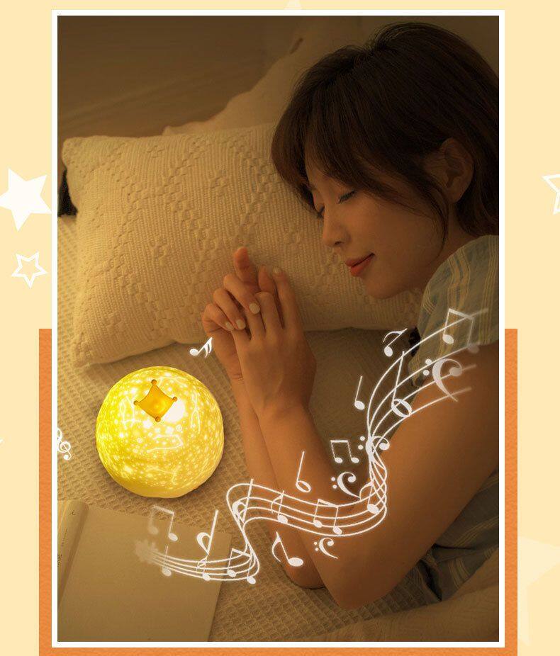 Crown Duck Projection Light LED Dazzling Music Atmosphere Light Romantic USB Rotary Remote Control Starry Night Light