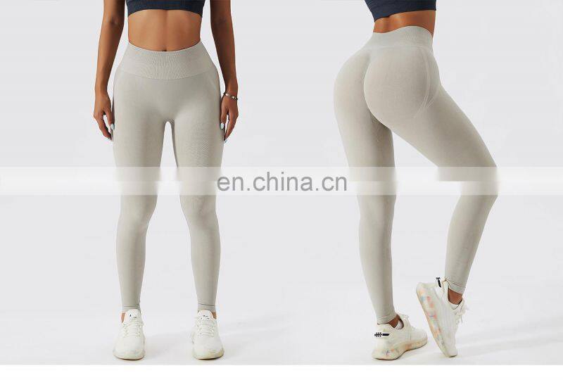 Women Seamless Scrunch Butt Yoga Leggings Oem High Waisted Booty Gym Sports Pants
