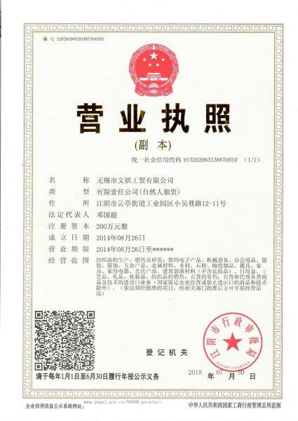 Wuxi Wenqi Industry And Trade Co.,Ltd company overview - view 1