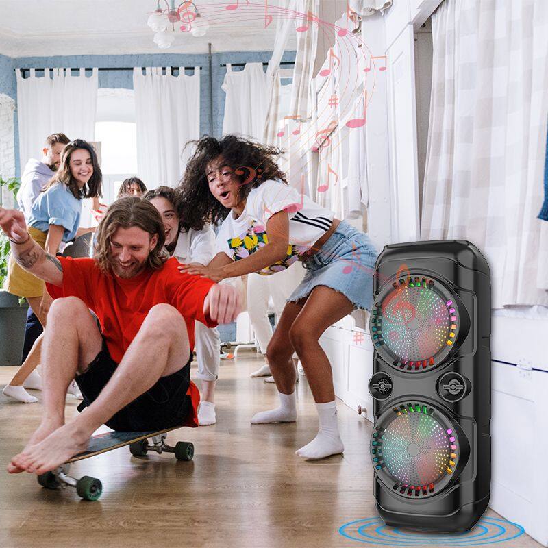 ZQS8229 wholesale subwoofer 30W power dual 8 inch speaker wireless bass sound party speaker