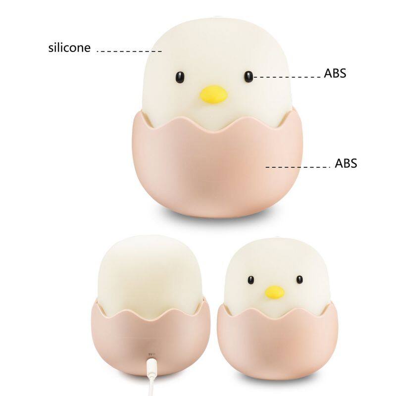 Help Sleeping USB Rechargeable Touch Sensor Eye Protection LED Cute Small Night Light Cartoon Silicone Children Led Lamp Gift