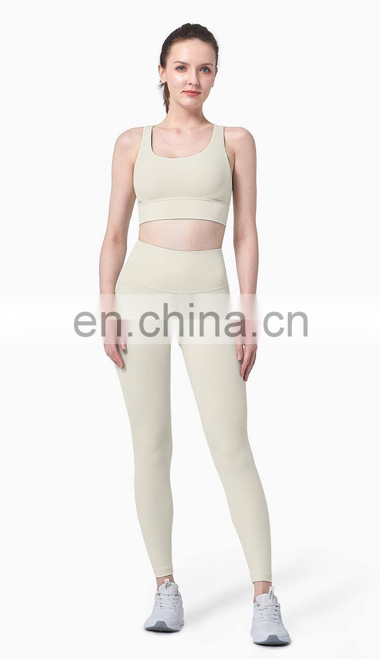 Spot Stock Christmas Red Two Pcs Yoga Set OEM Women Workout Sets