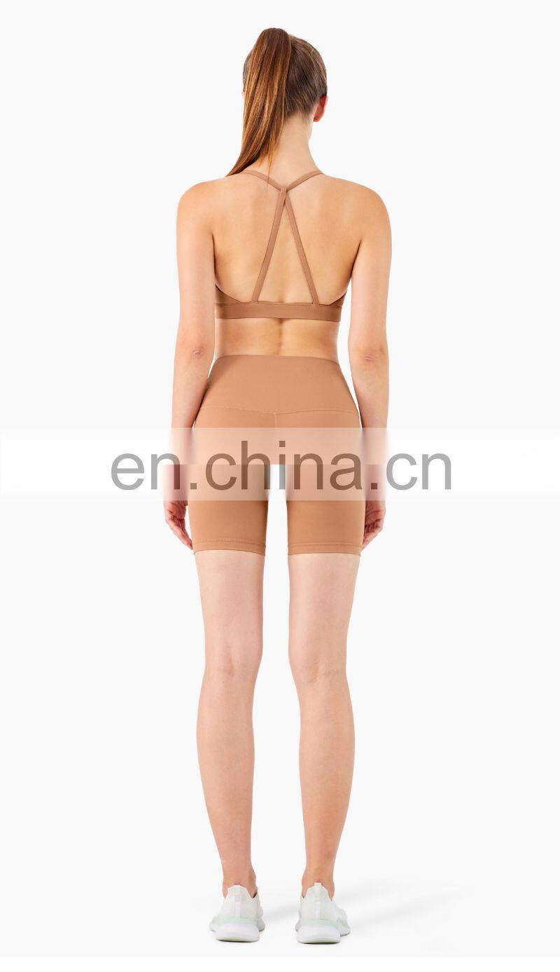 2022 ECO Fashion Yoga Short Sets Compress Legging Out Wear Gym Sports Bra Suit