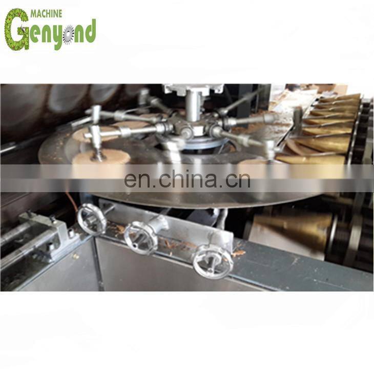 Shanghai factory small scale cheap Automatic ice cream wafer cone forming baking making machine cone production line