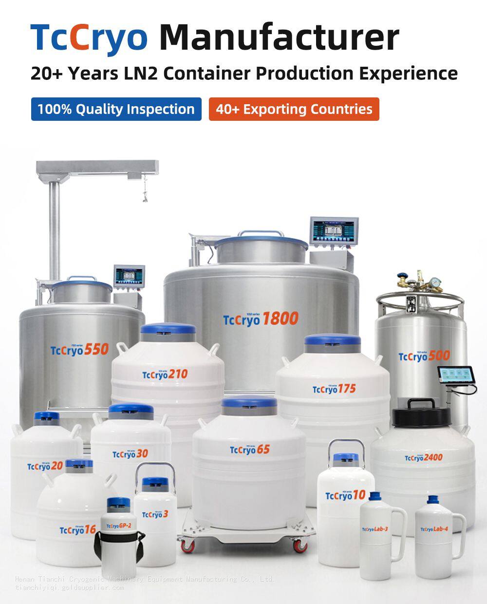 TcCryo vapor phase liquid nitrogen freezer