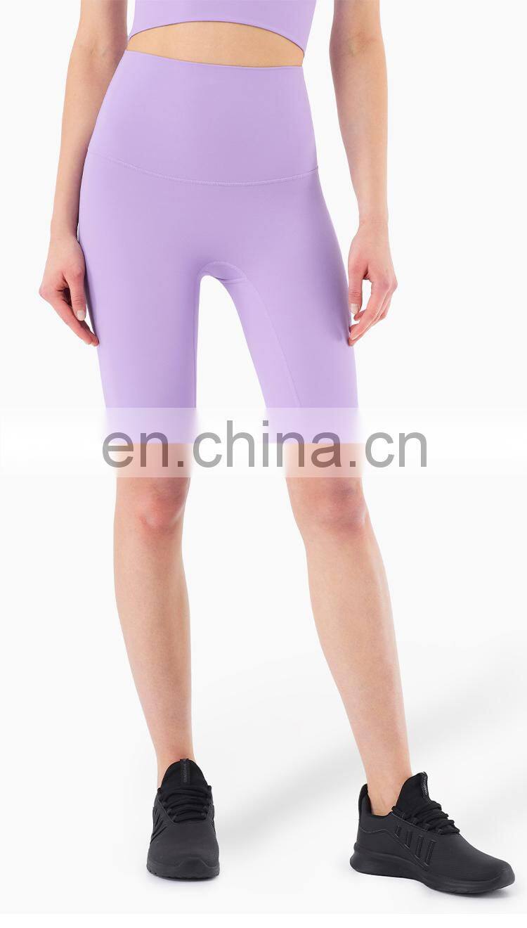 2021 Women High Waist Biker Yoga Shorts Running Tummy Control Short Pants