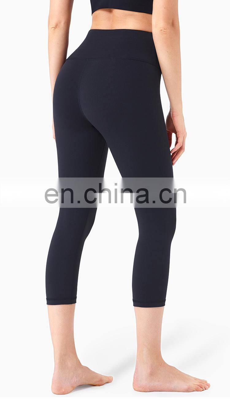 High Support Yoga Pants Leggings Sport Down Capri Leggings Workout Two Mile Wear
