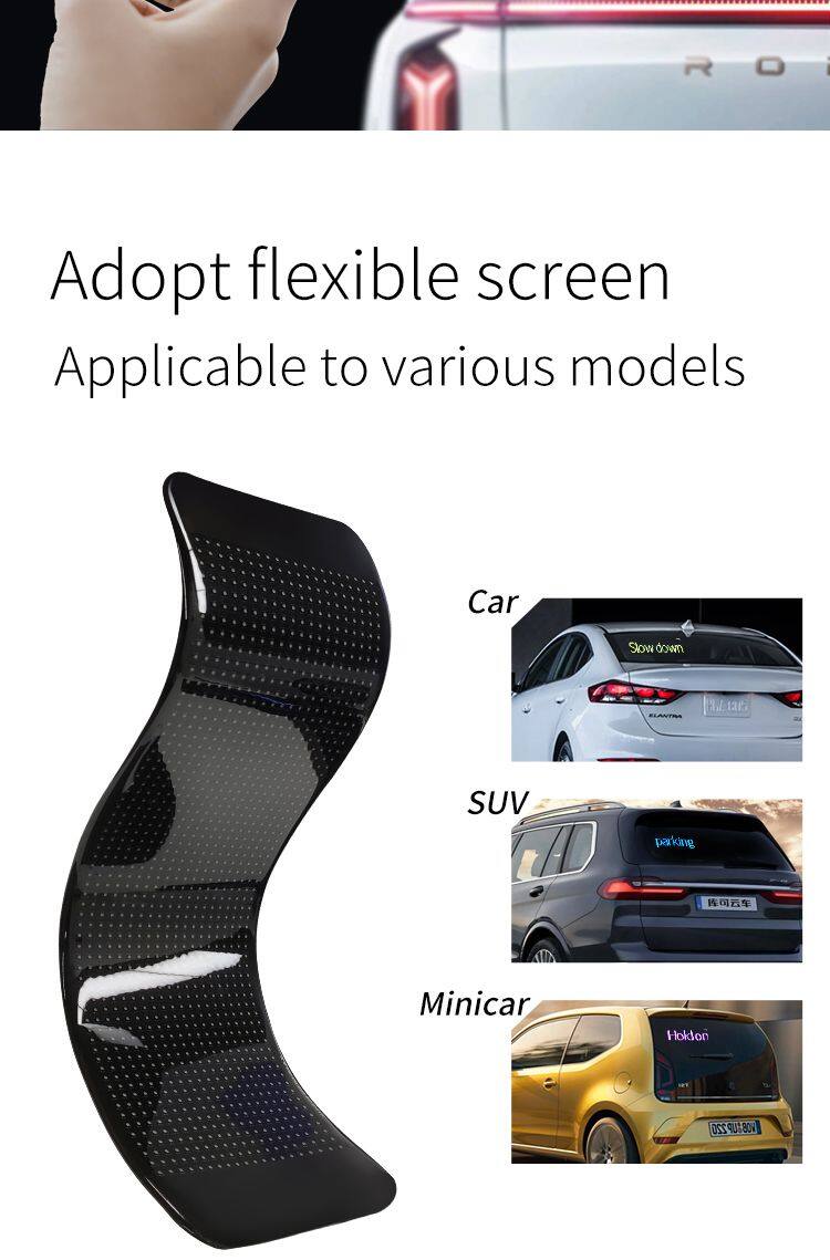 LED Pixel Soft Display Pattern Animation Mobile APP Control Flexible USB Car Screen DIY Text Wireless Lan Connection