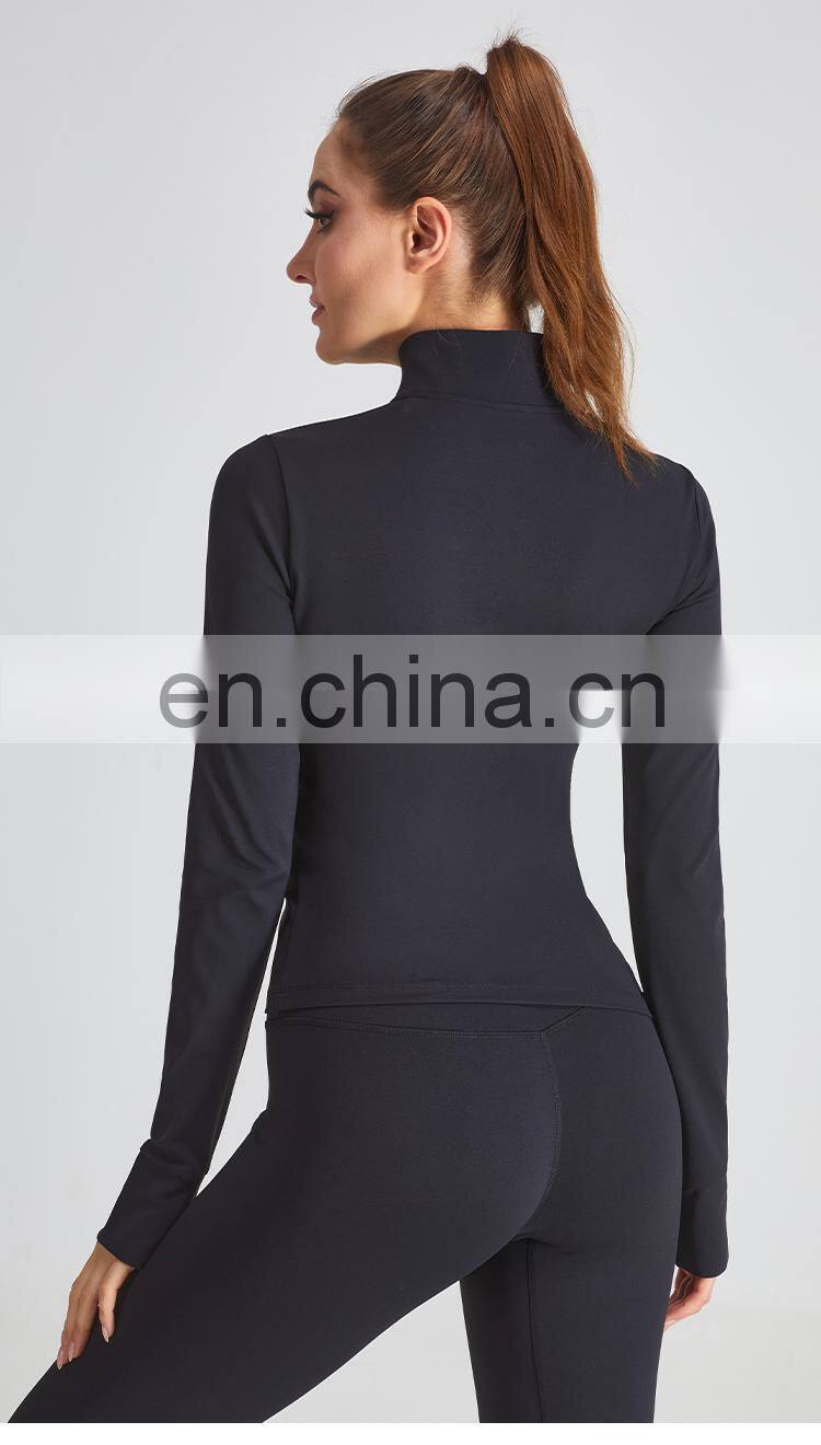 Christmas 2022 Custom Logo Sport Wear Thumb Holes Gym Jacket Women Long Sleeve