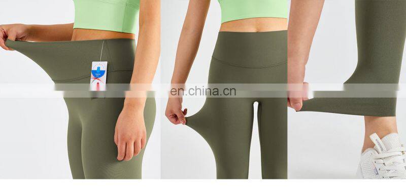 One Size Fits All Yoga Workout Leggings Custom Women Fitness Four Way Stretch Sports Pants