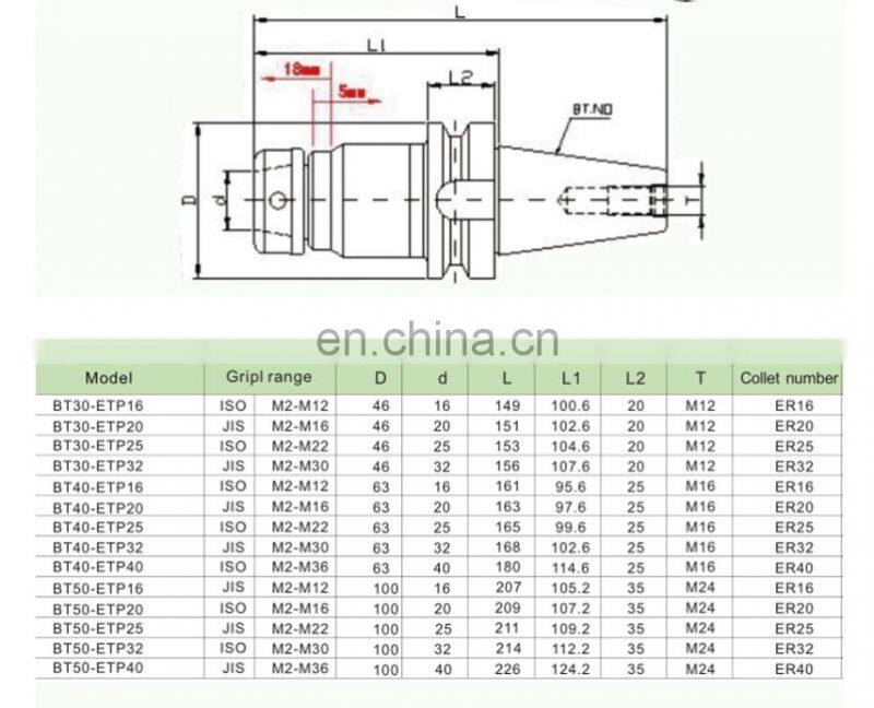 BT50 CNC tool holder rigid telescopic tapping handle turning tool holder