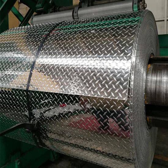 bright aluminium checker plate