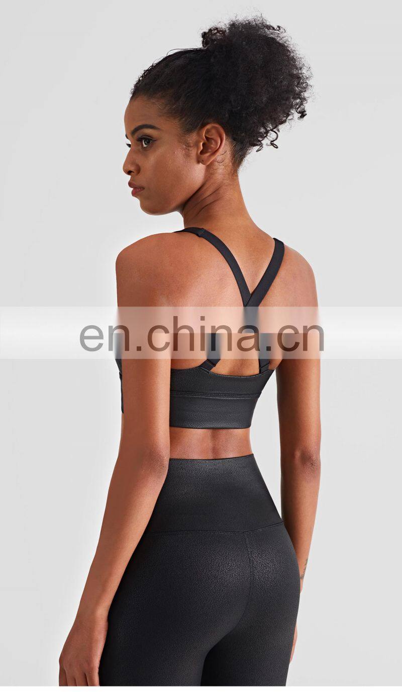 2022 Tie Dye Custom Women Nude Yoga Bra For Running Athletic Shockproof Padded Sports Bra