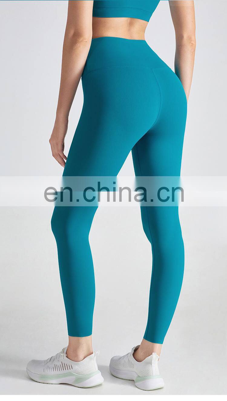 Half Cross Waist Design Printed Butt Lift Gym Leggings Yoga Gym Wear High Support