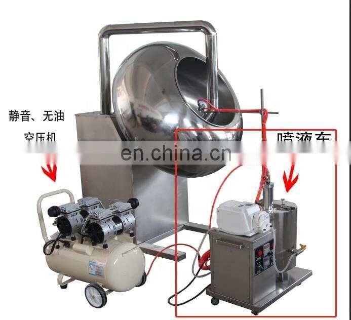 chocolate nut sugar coating machine with sprayer / nuts coating machine with sprayer/ peanut sugar coating machine for sale