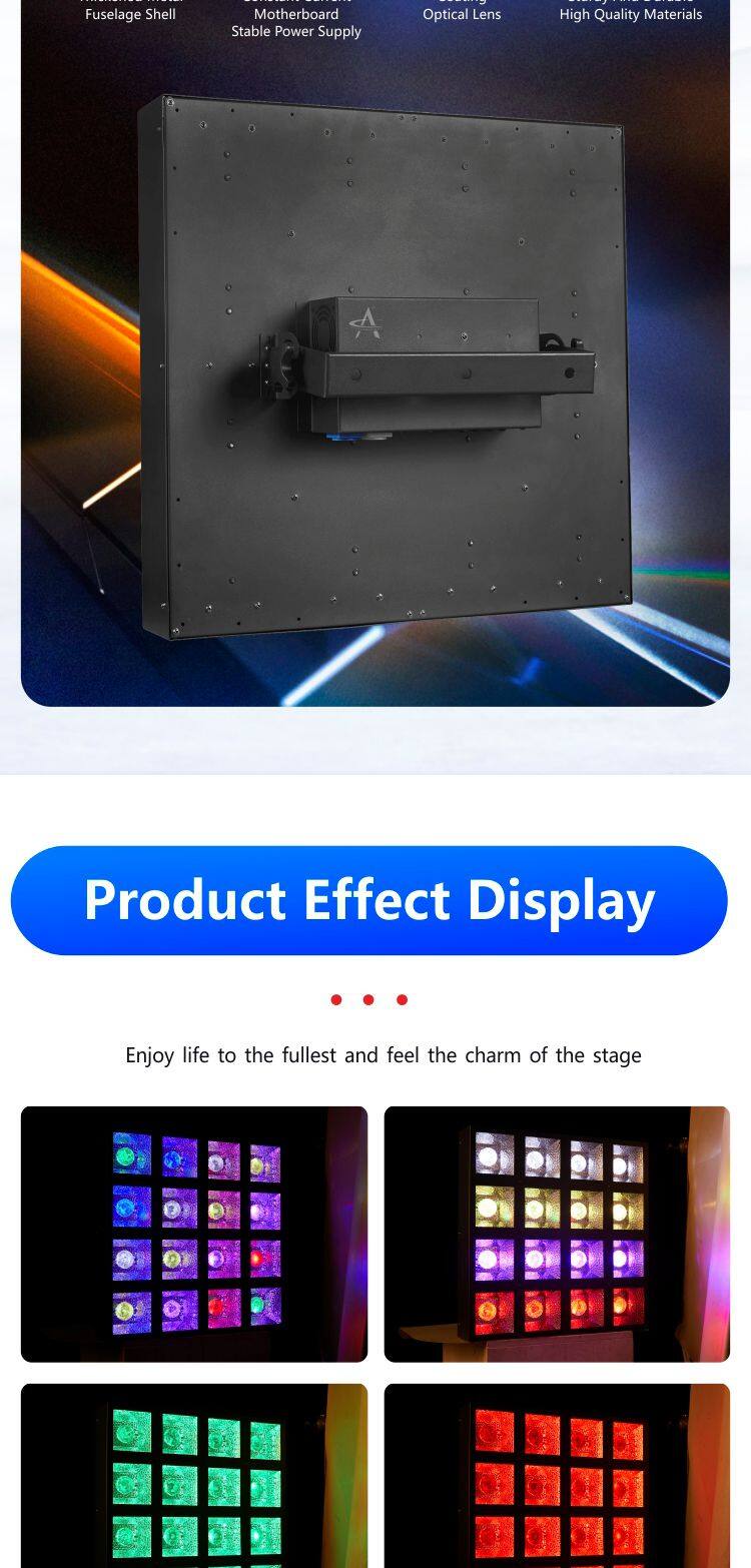 JZ1620L Factory Wholesale 4x4 Matrix light 16x20W Full Color 4in1 LED Lighting Manufacturer Stage Effect Light