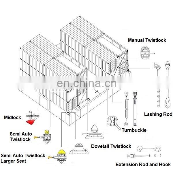Container Lashing Bar and Extension Hooks - China Container Lashing Bar,  Lashing Rigging