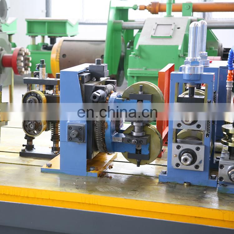 High frequency industrial carbon steel square tube mill manufacturing line erw pipe making machine
