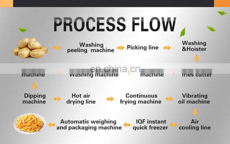 Fully Automatic Frozen French Fries Production Line Fresh Potato Chips Making Machine Price For Factory