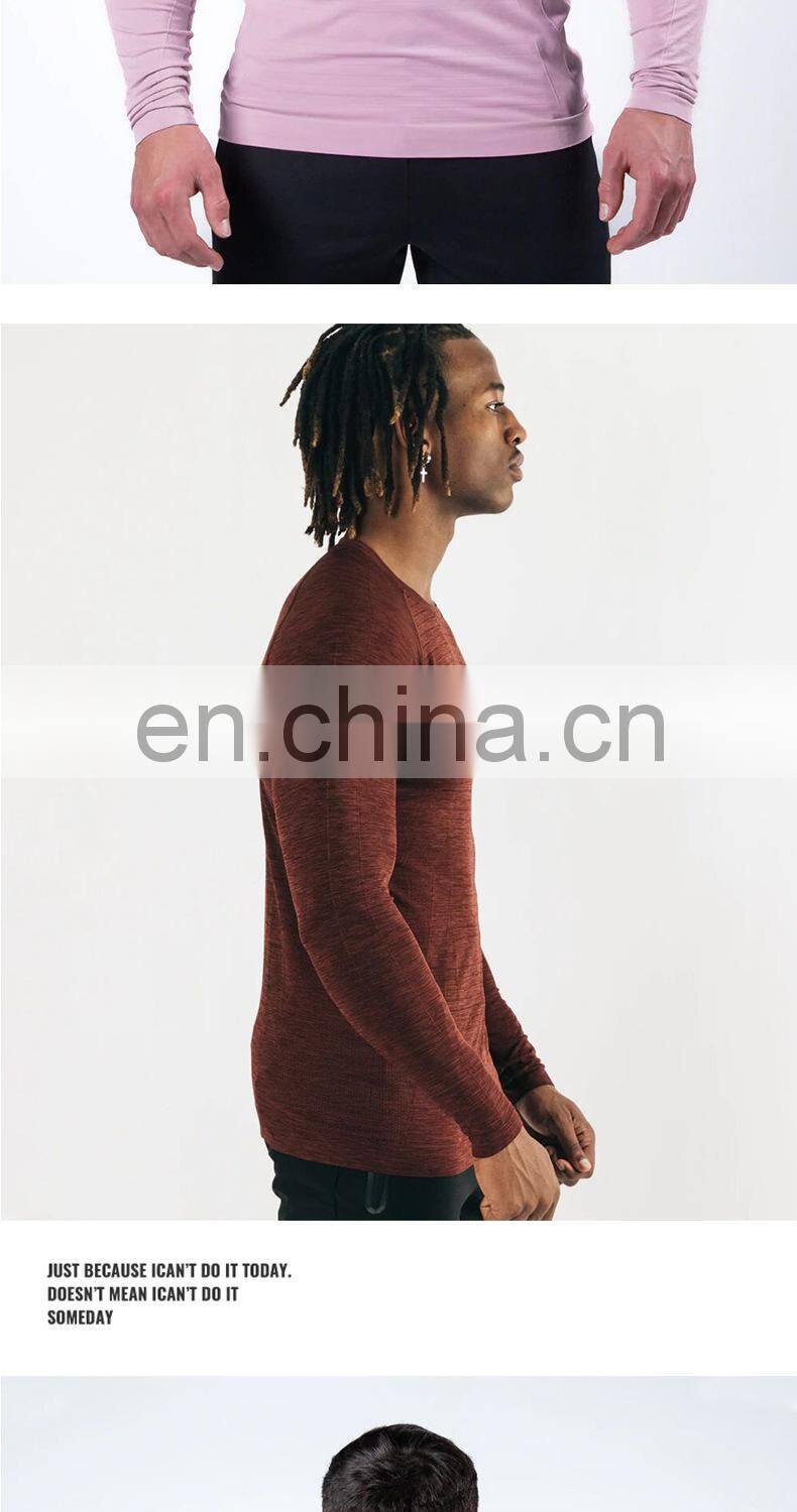 Factory Direct Supply Breathable Sport Long Sleeve Quick Dry T Shirts Gym Men'S Top