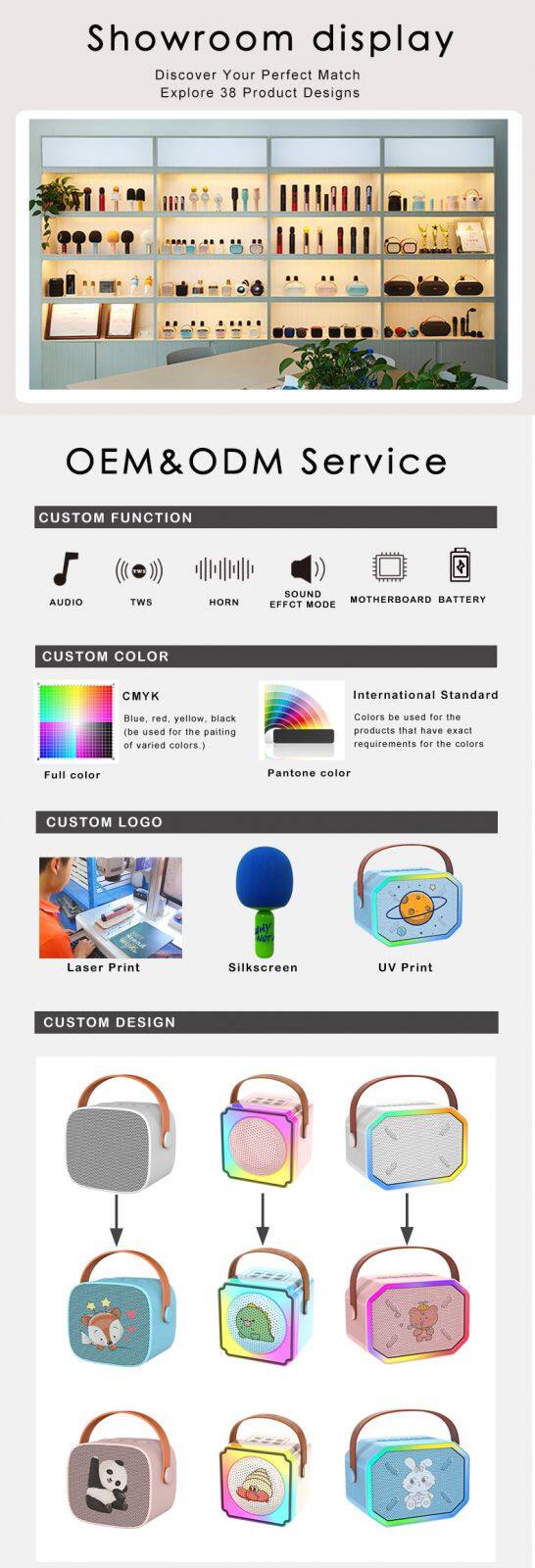 Outdoor Power Smart Rechargeable Wireless Musiim Subwoofer Portable Bluetooth mini party Promotional Speaker