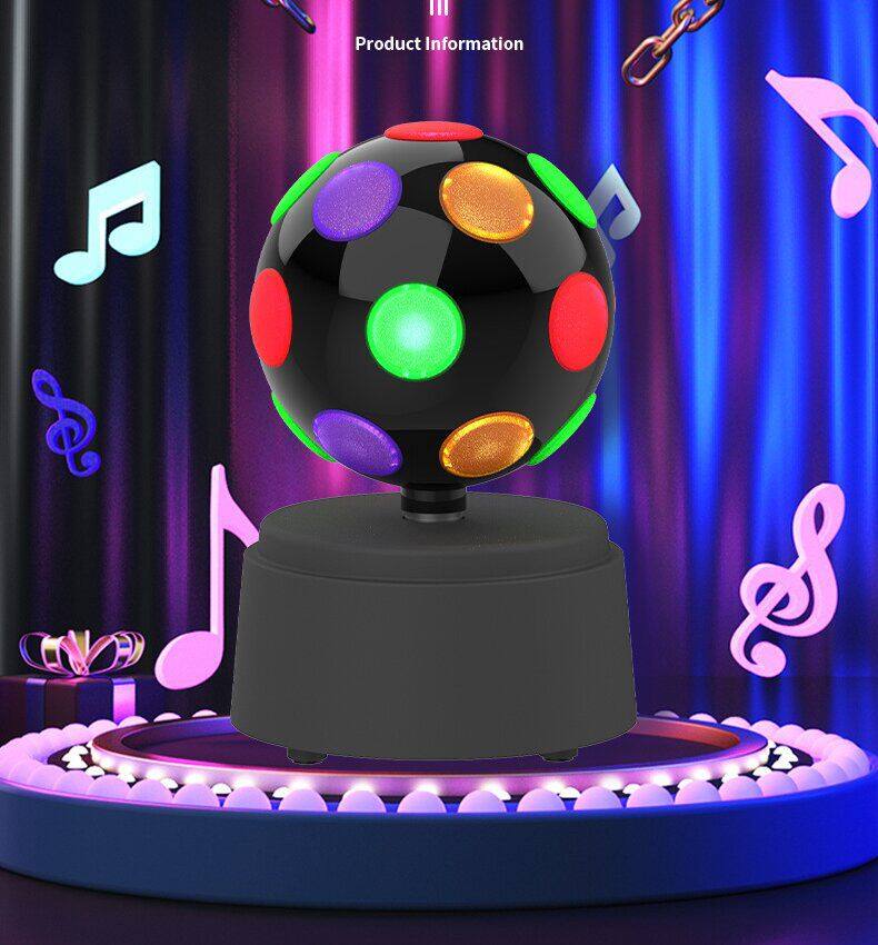Disco Rotary 5.1 Rechargeable Audio Player Outdoor Bluetooth Speaker with LED Projection Light for Party Computer Use
