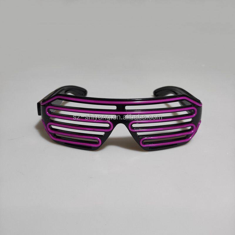 Party Decoration Bar Gift USB Charging Light up Party Glow Glasses Wholesale Flashing LED Sunglasses