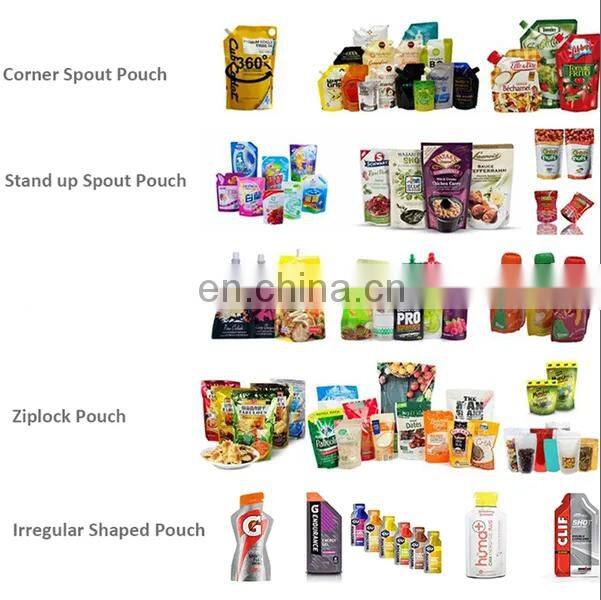 Shanghai factory Stand up doypack spout pouch/sachet/bag filling capping machine for jelly dairy milk drinks juice packing