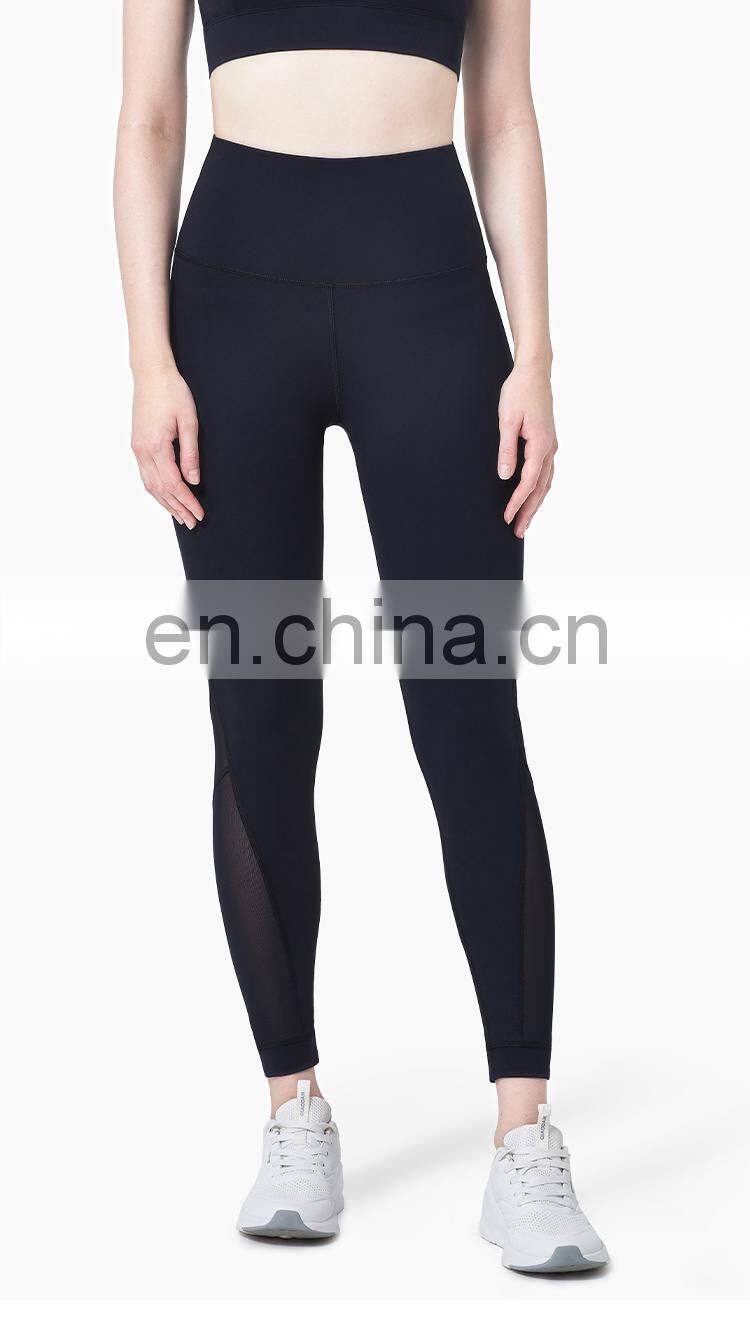 Wholesale Custom Women Yoga Pant Fitness Apparel High Waisted Workout Sport Mesh Yoga Leggings