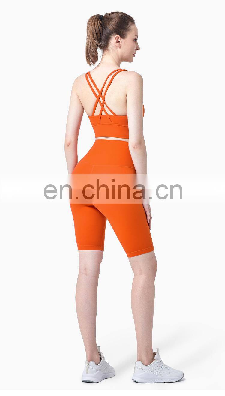2022 No T line Yoga Legging With Buttock Lifting Biker Shorts For Women