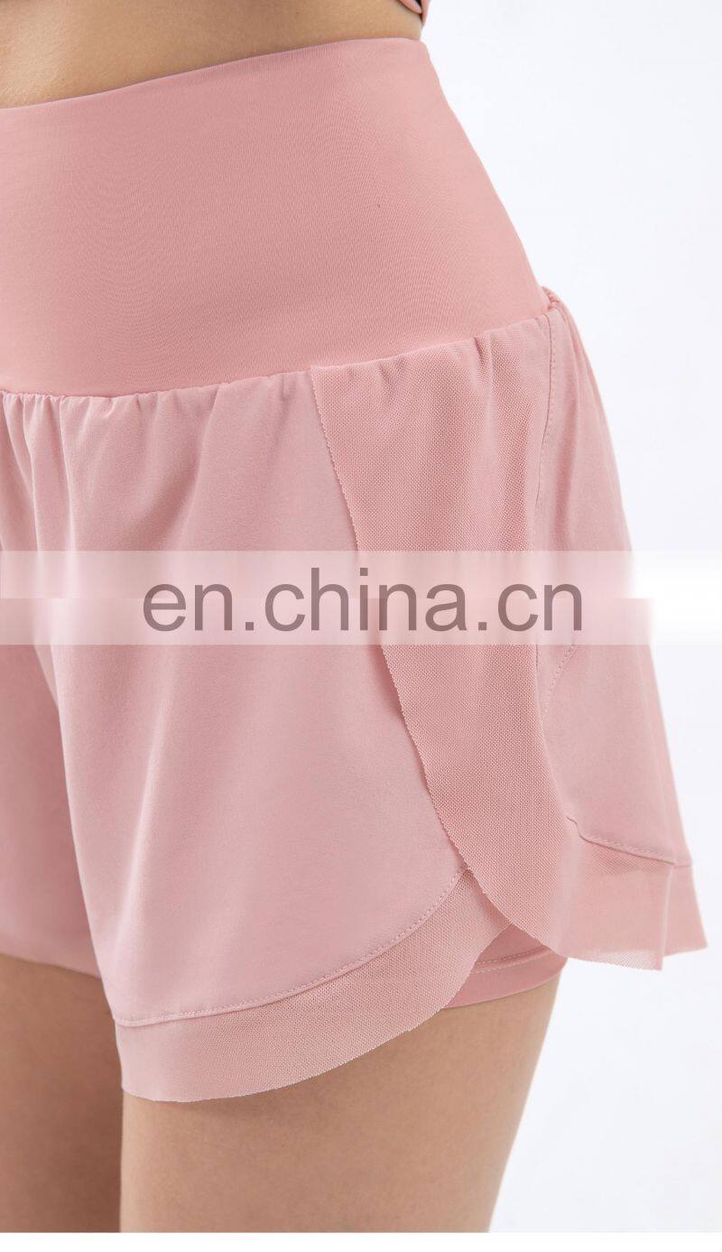 New Quick-Drying High Waist Anti-Glare Sports Shorts Women's Loose Yoga Fitness Pants