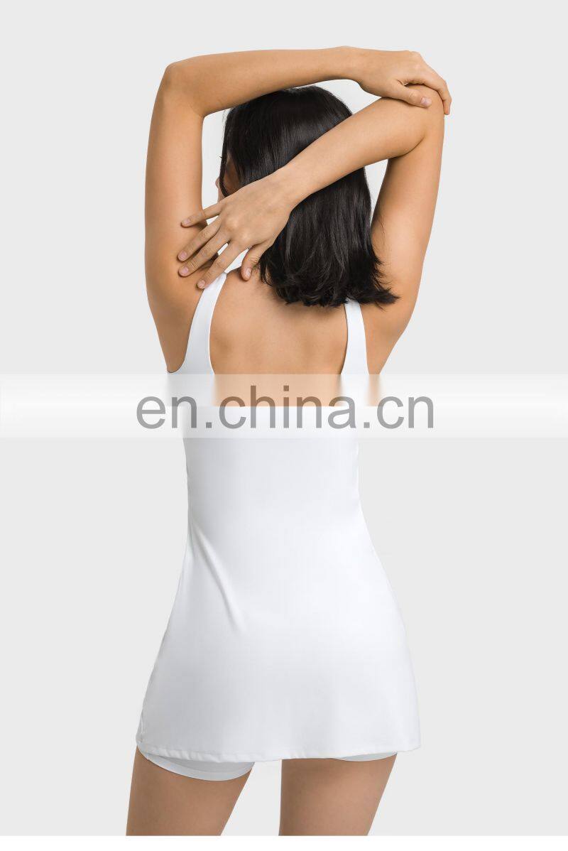 2 In 1 Women Side Pockets Tennis Dress With Shorts Custom Quick Dry Sports Golf Wears