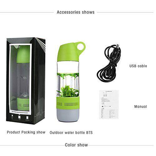 outdoor sport waterproof portable wireless music bottle speaker with mic