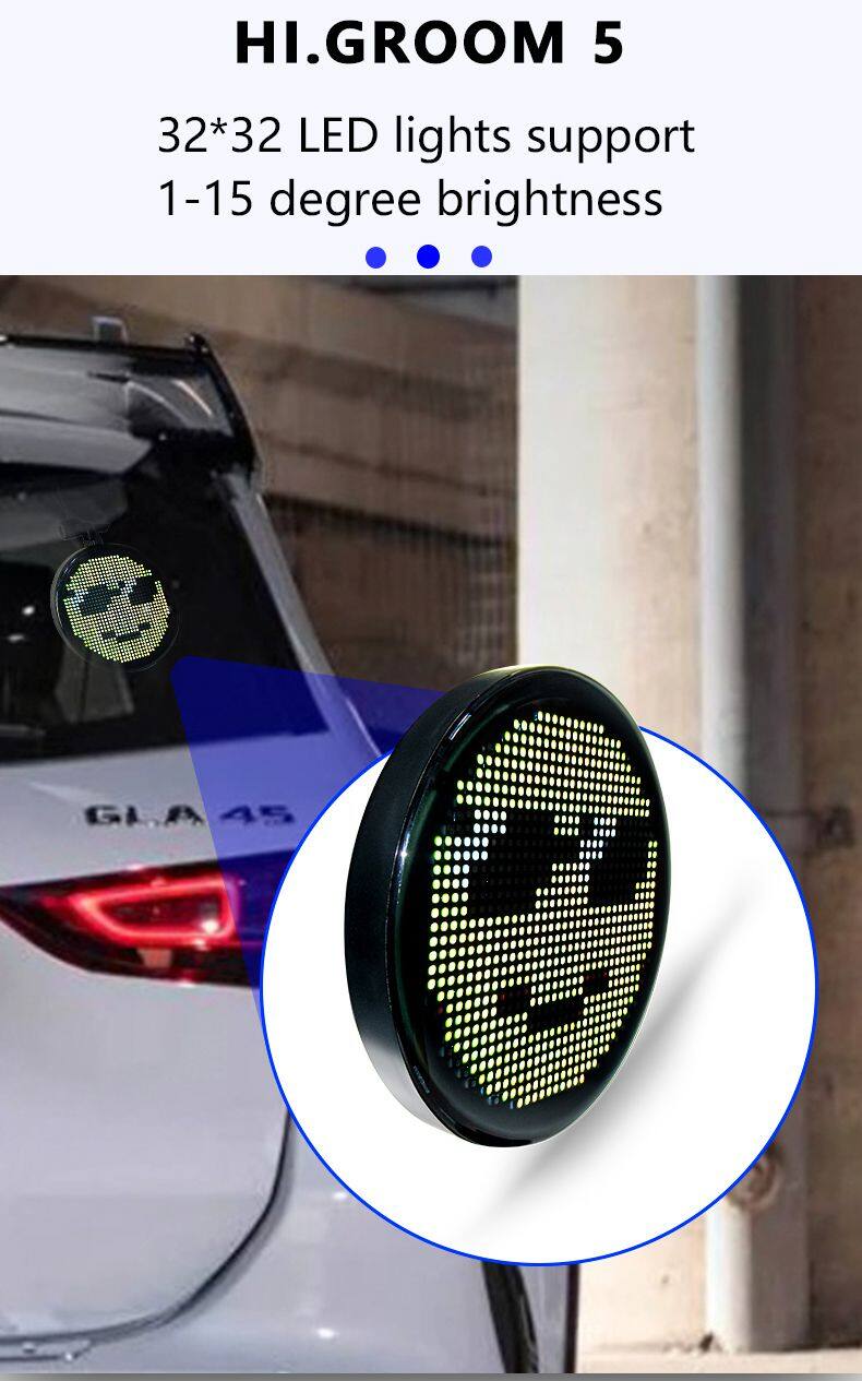 RGB 5V Car Windshield LED Screen New Devil's Eye Flexible Panel with APP Remote Control Scrolling Animated Eyes for Cars